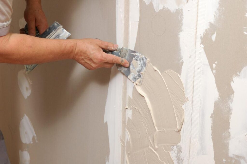 repairing damaged plaster