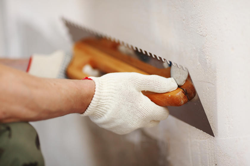 repairing damaged plaster