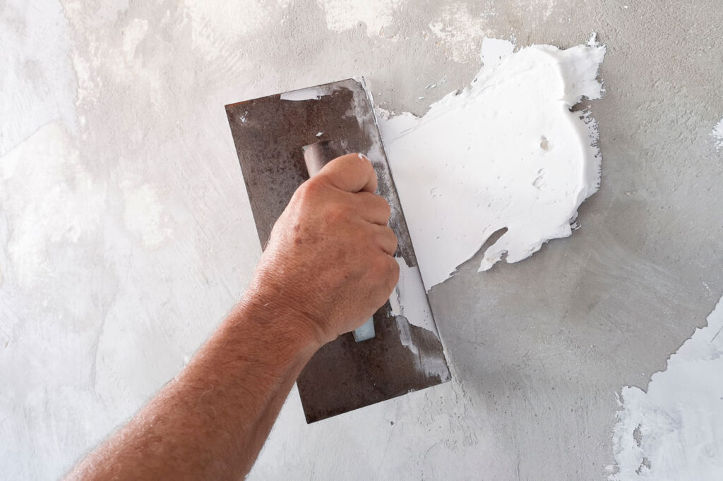 repairing damaged plaster