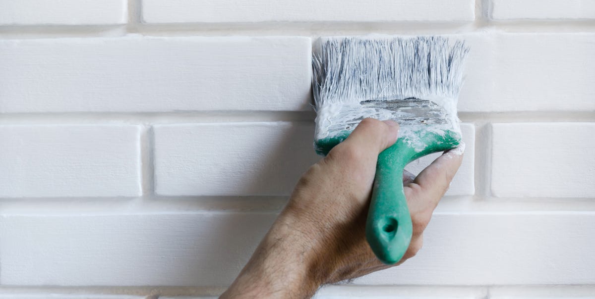 painting a brick wall