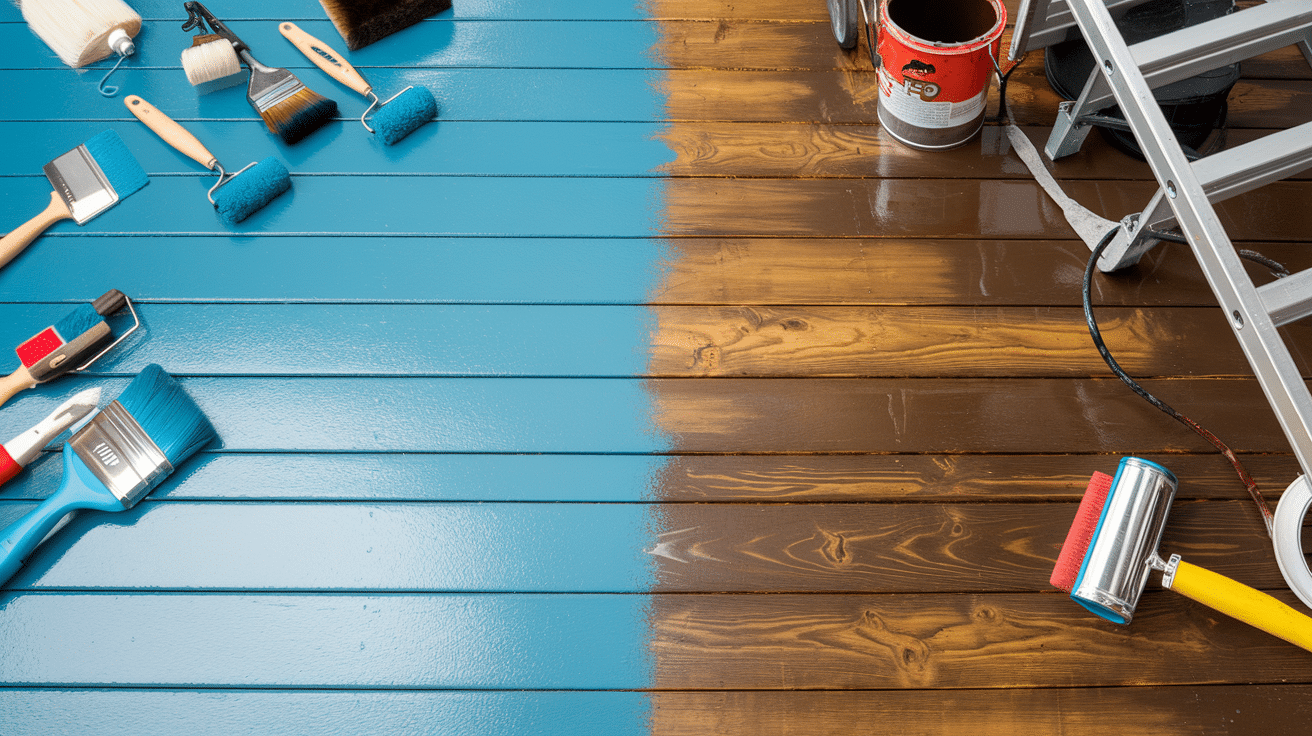 painting vs. staining